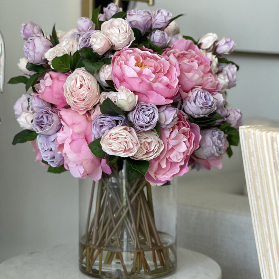 Spring Bloom Strauß In 10″ Glas Cylinder