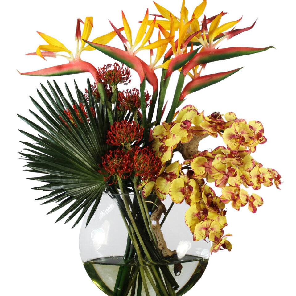 Tropical Flowers in der Moon Vase