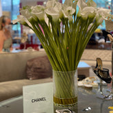 Cala Lilies In 30cm Glas Cylinder
