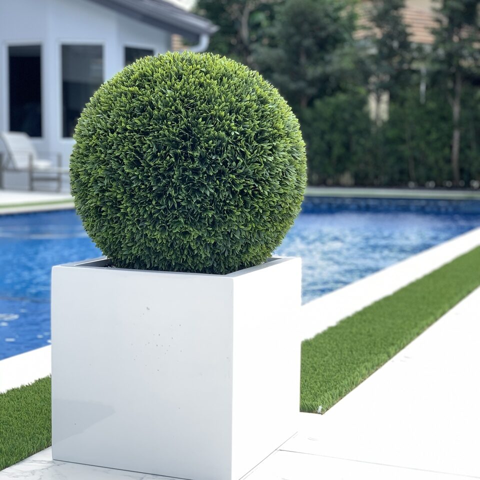 Topiary  Groß Block Fiberglas Pflanzgefäß