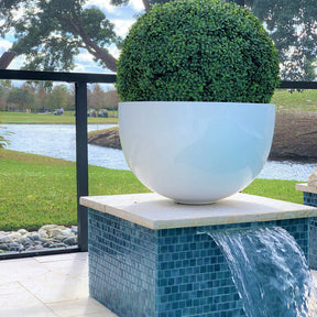 Half Topiary Ball  Groß Fiberglas Bowl Pflanzgefäß
